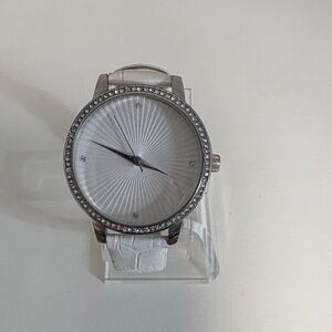 Manhattan by Croton - Elegant White Watch with Crystal Accents